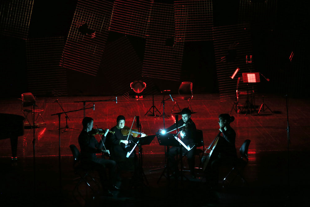 Red-lit chamber concert